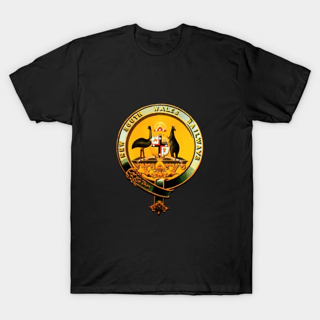 Vintage New South Wales Railway Company MotorManiac T-Shirt by MotorManiac